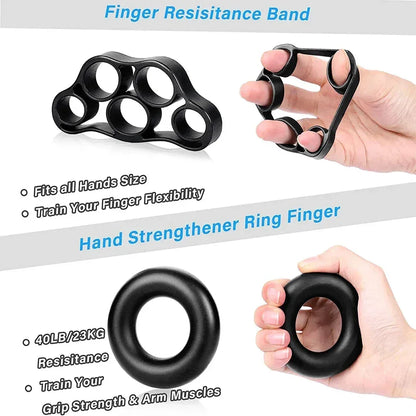 5-60kg Adjustable Hand Grip Strength Strengthener Trainer Full Set With Counter Wrist Forearm And Hand Exerciser For Muscle - Urbizia