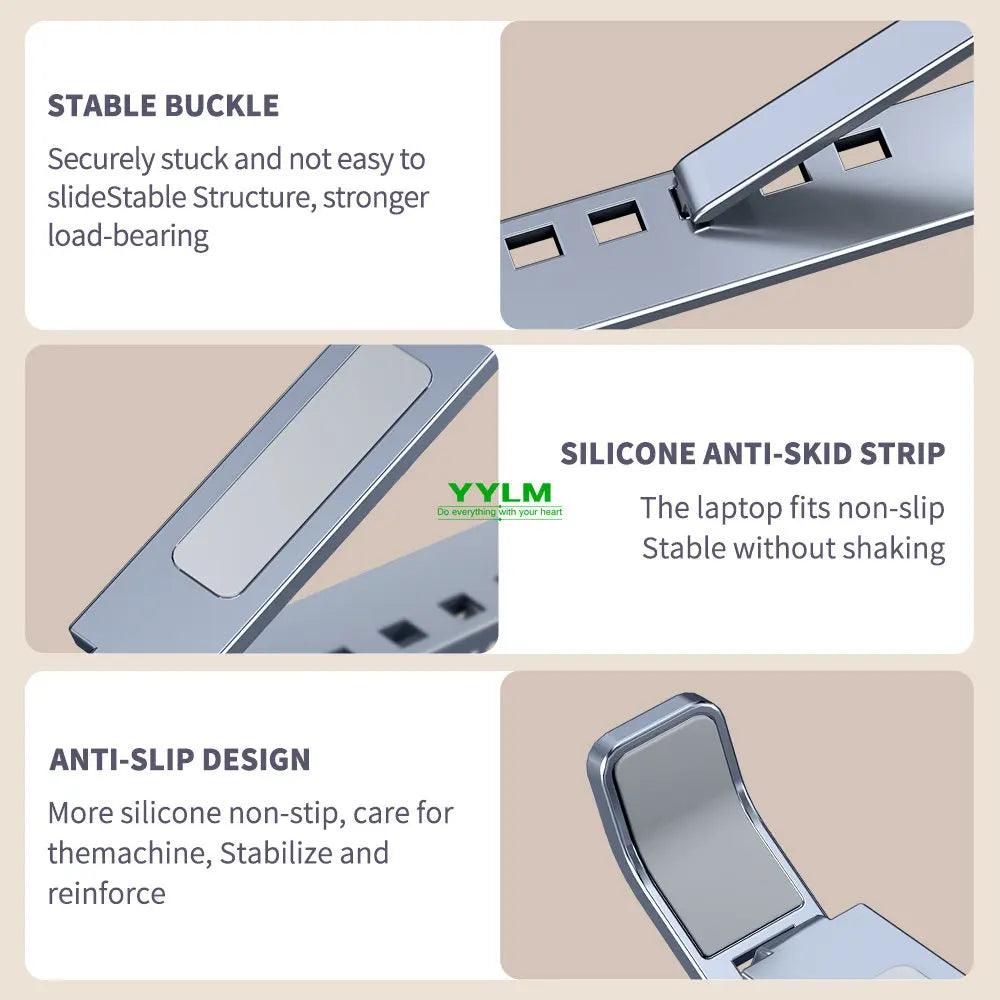 Aluminum Adjustable Laptop Stand Foldable Cooling Holder