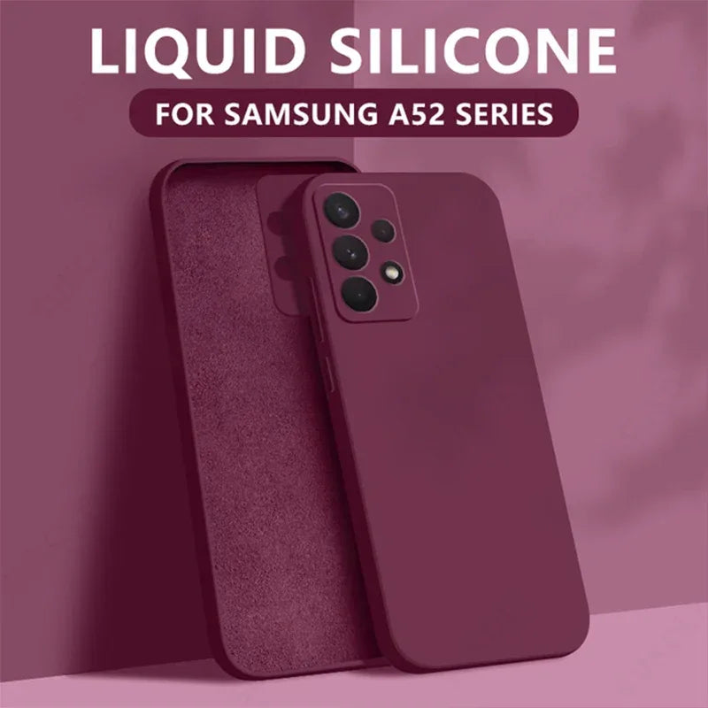 Liquid Silicone Case For Samsung Galaxy S24 S25 FE S26 S23 S22 Ultra Plus S25 Edge A57 A37 A56 A17 A16 A36 A54 A55 5G Soft Cover