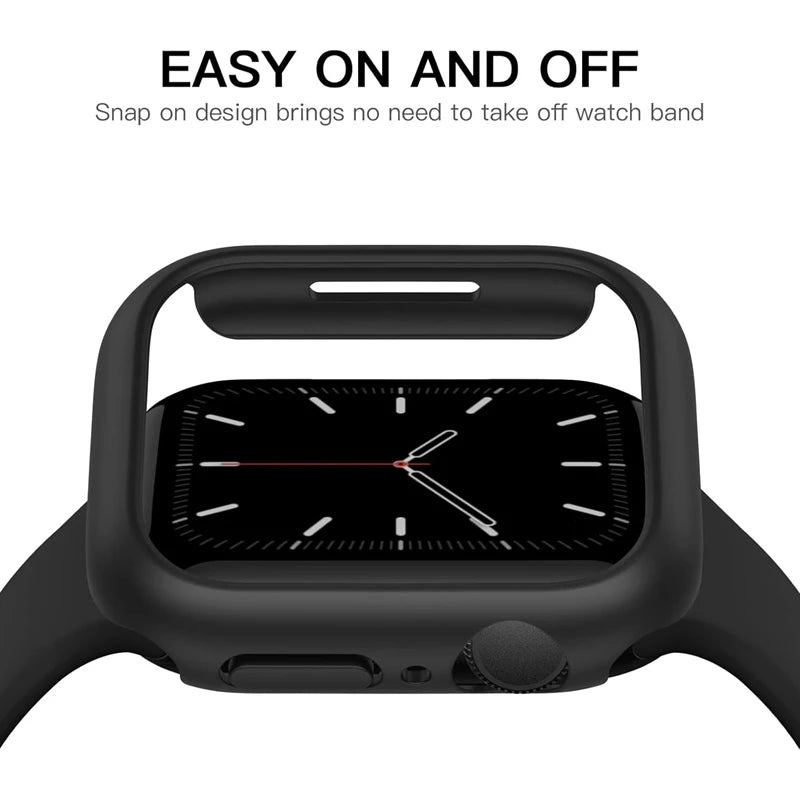 Case for Apple Watch 45mm 41mm 40mm 44mm 42mm 46mm Protective Cover Matte Hard PC Bumper Frame No Glass iWatch 10 SE 9 8 7 6 5 4