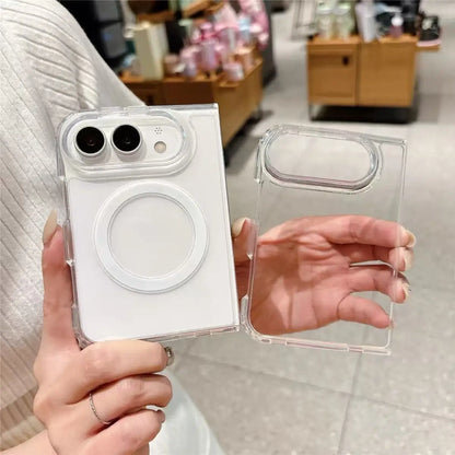 3/2/1 Pcs Luxury Magnetic Phone Case for iPhone Ultra 18 iPhone Fold Slim Protection for Magsafe Transparent Shockproof PC Cover