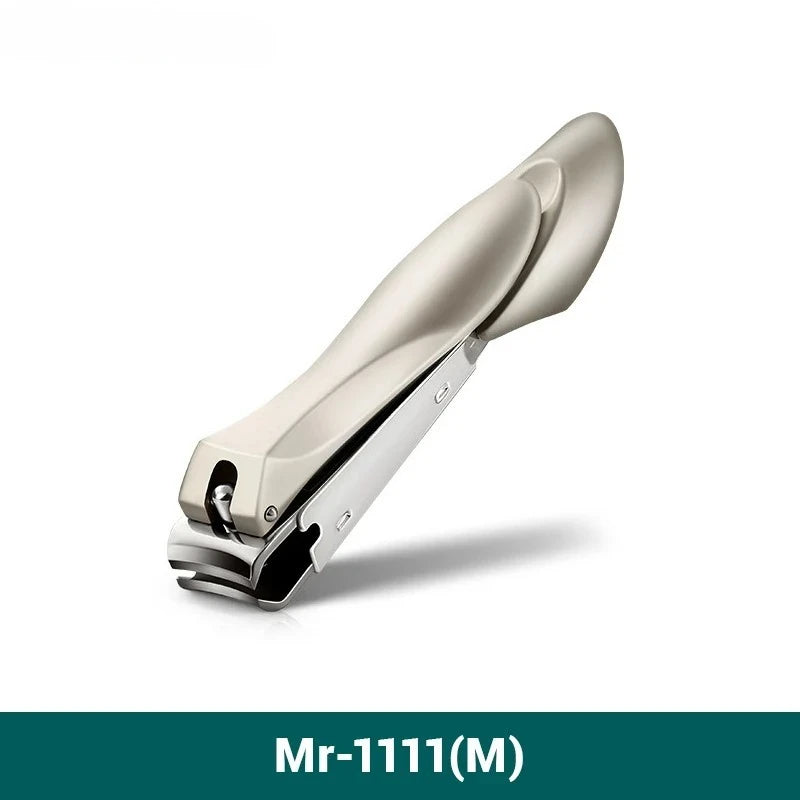 Anti Splash Nail Clippers Stainless Steel Fingernail Cutter Manicure Tools with Ergonomic Handle for Home Travel Use