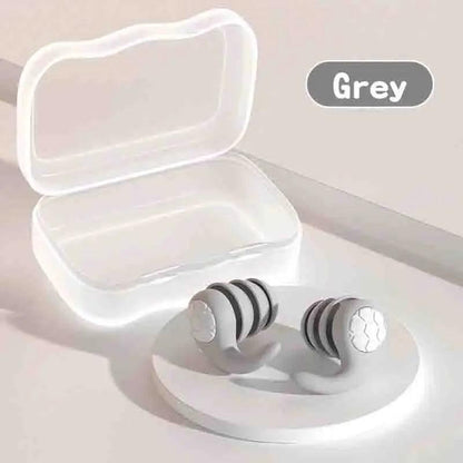 1 Pair of Soft Silicone Earplugs with Noise Cancellation, Waterproof, Comfortable To Wear, Suitable for Sleeping and Swimming