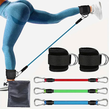 Ankle Straps Resistance Bands Yoga Home Gym Elastic Gum Strength Training Workout Expander Pilates Crossfit Women Weight Sports - Urbizia