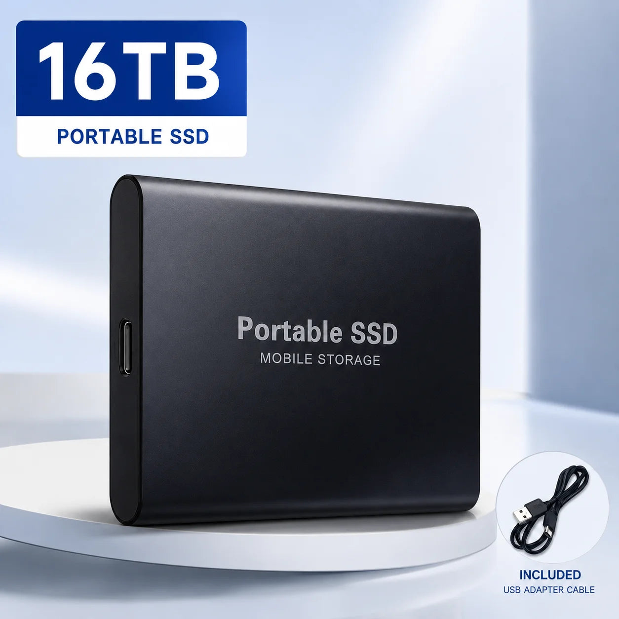 Portable External SSD – USB 3.0 & Type-C Storage Drive