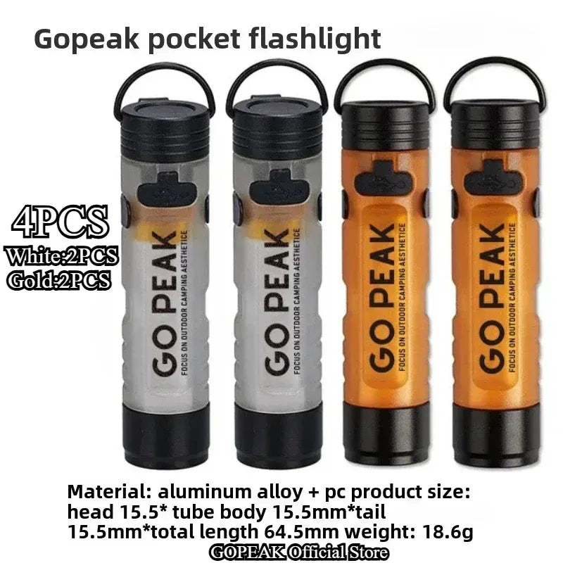 GOPEAK Pocket Mini Flashlight Outdoor Key Clip Cap Ambient Led Long Endurance Disaster Relief Emergency 5050 Small Light - Urbizia