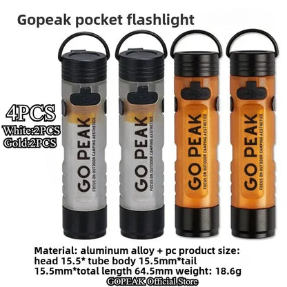 GOPEAK Pocket Mini Flashlight Outdoor Key Clip Cap Ambient Led Long Endurance Disaster Relief Emergency 5050 Small Light - Urbizia
