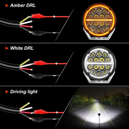 BraveWAY 6.5 inch Led Driving Light for Offroad Truck UTV 4WD 4x4 for Toyota for Hummer for JEEP for Ford  9 inch LED Work Light