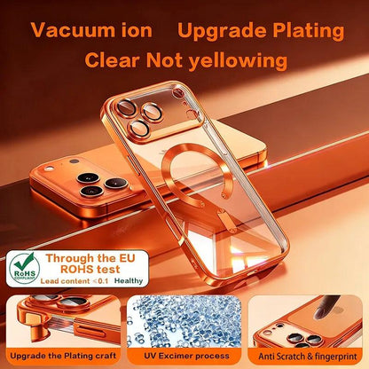 iPhone MagSafe Clear Case – Plating Soft TPU Magnetic Cover