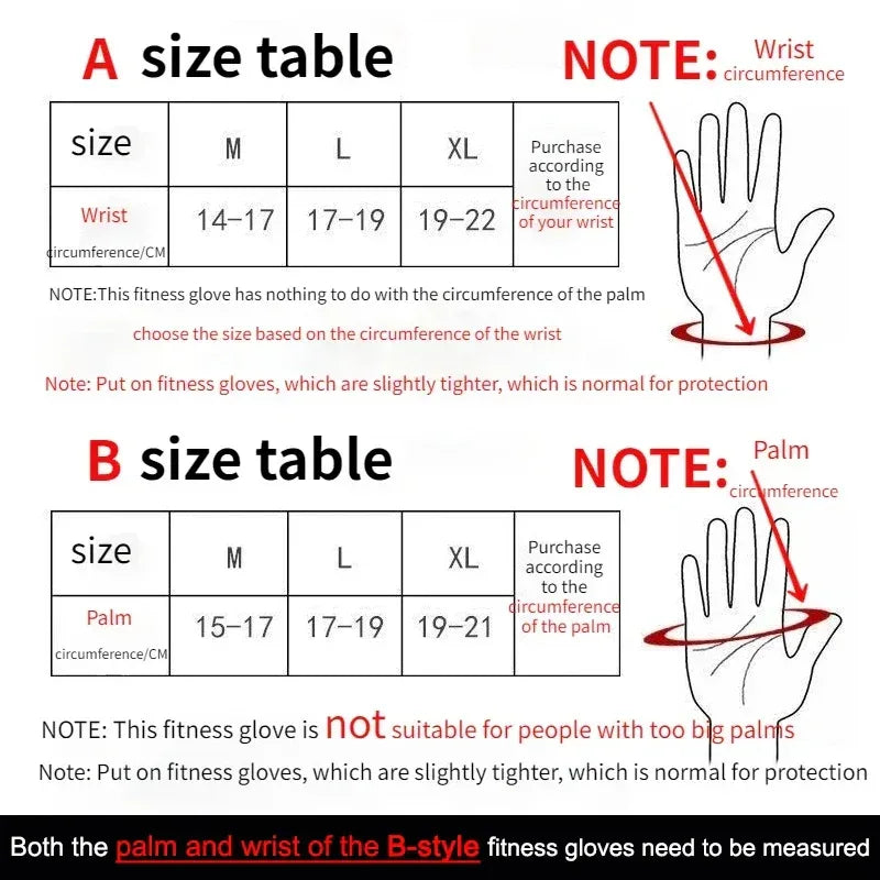 Training Sport Gloves for Men Women Workout Gloves Fitness Body Building Weightlifting Gym Hand Wrist Palm Protector Gloves - Urbizia