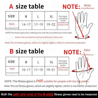 Training Sport Gloves for Men Women Workout Gloves Fitness Body Building Weightlifting Gym Hand Wrist Palm Protector Gloves - Urbizia