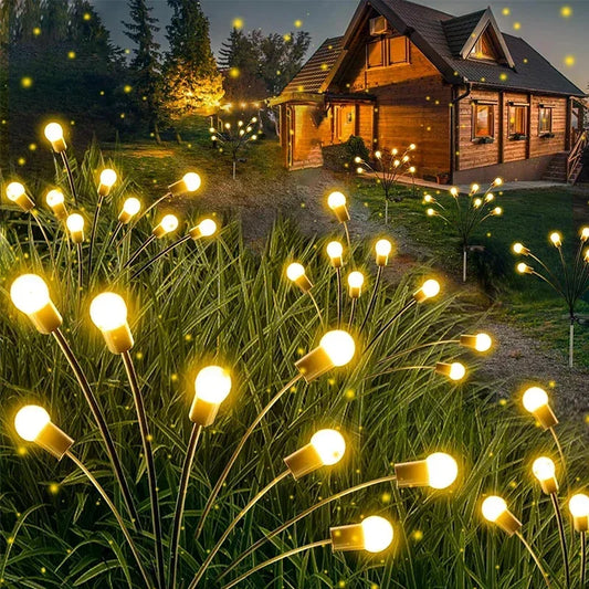Garden Lights-New Upgraded Solar Powered Firefly Lights Outdoor Waterproof Vibran Garden Lights for Decorationi - Urbizia