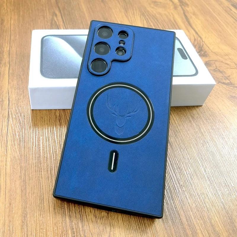 Luxury Leather Magnetic Phone Case for Samsung Ultra Series