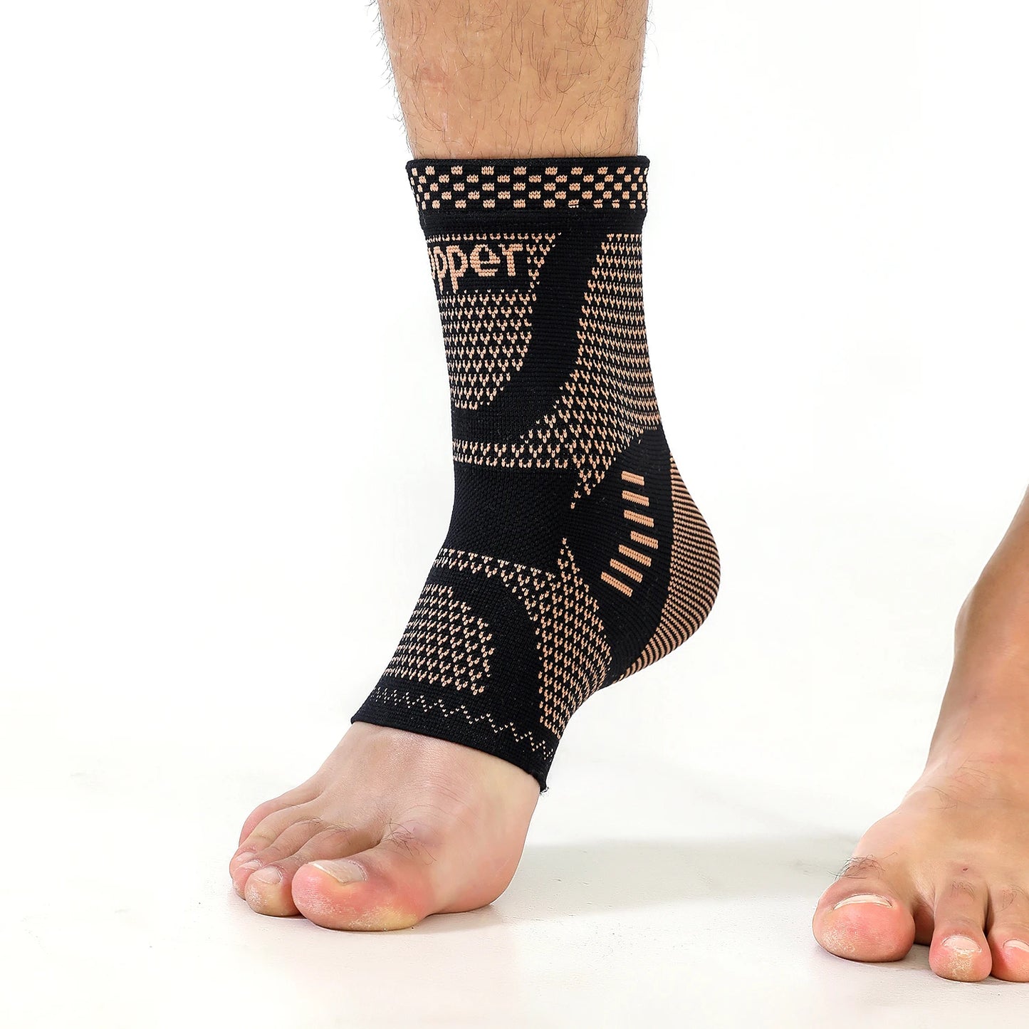 Copper Ankle Brace,Infused Ankle Support Compression Sleeve for Men Women,for Foot Pain,Sprained Ankle,Recovery,sports
