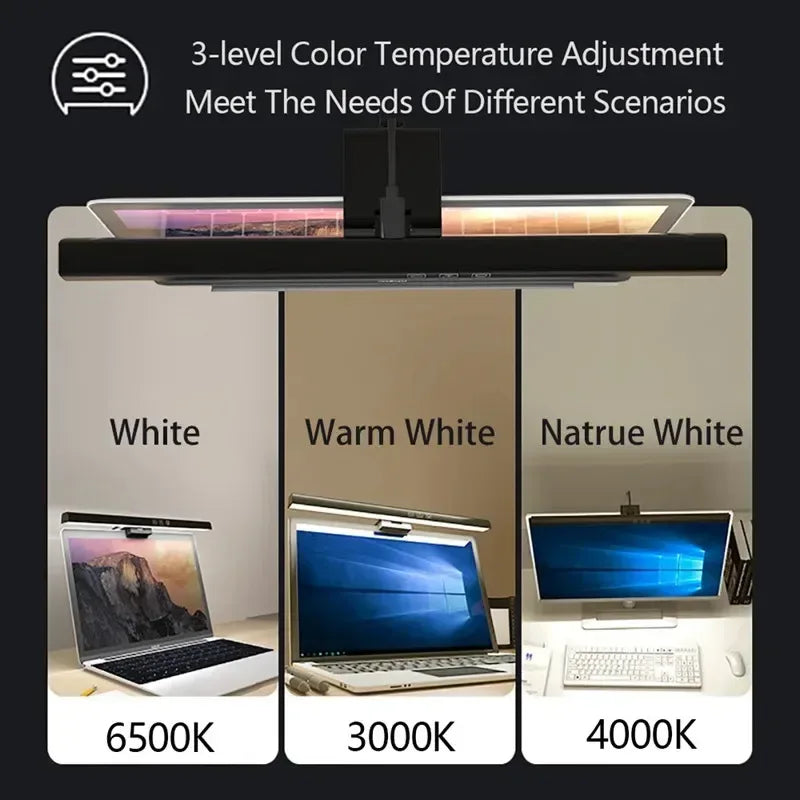 LED Desk Lamp Monitor Light Bar PC Computer Dimmable Screen Light 33cm 50cm Office Study Reading Hanging Table Lamp USB Powered - Urbizia