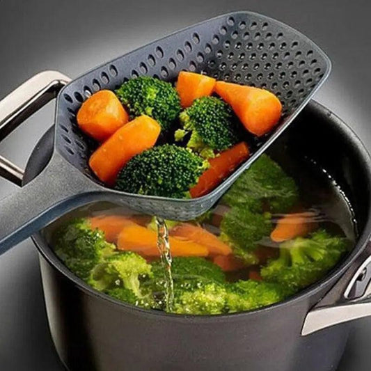 Large Kitchen Strainer Spoon Funnel Oil Filter Ladle