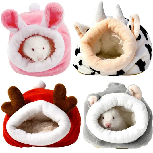 Hamster Cotton Nest Pet Warm Winter Supplies Winter Sleeping Bag House Small Fossa Gold Silk Bear House Mouse Nest Sleeping Bag - Urbizia