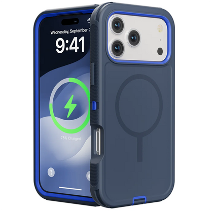 Rugged Armor OTT Defender Box Magnetic Phone Case For IPhone17 Pro Max Air 16 15 14 13 12 For Magsafe Shockproof Protect Cover
