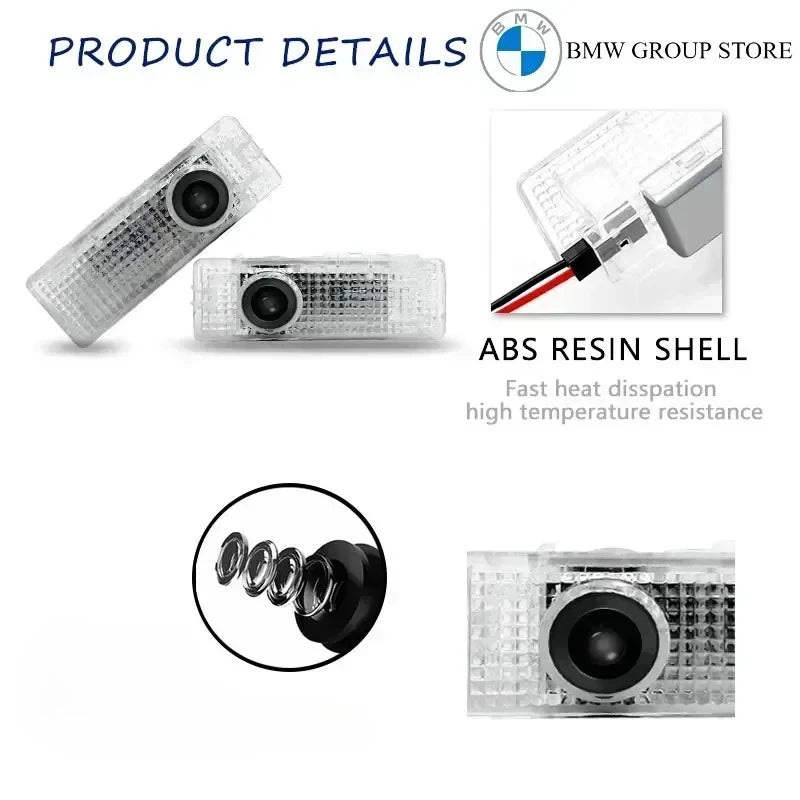 2/4pcs The car LED welcome light is suitable for BMW 2 Series F22F23F44F45F46 14-23 /4 Series F32F33613-23 projection lamp.