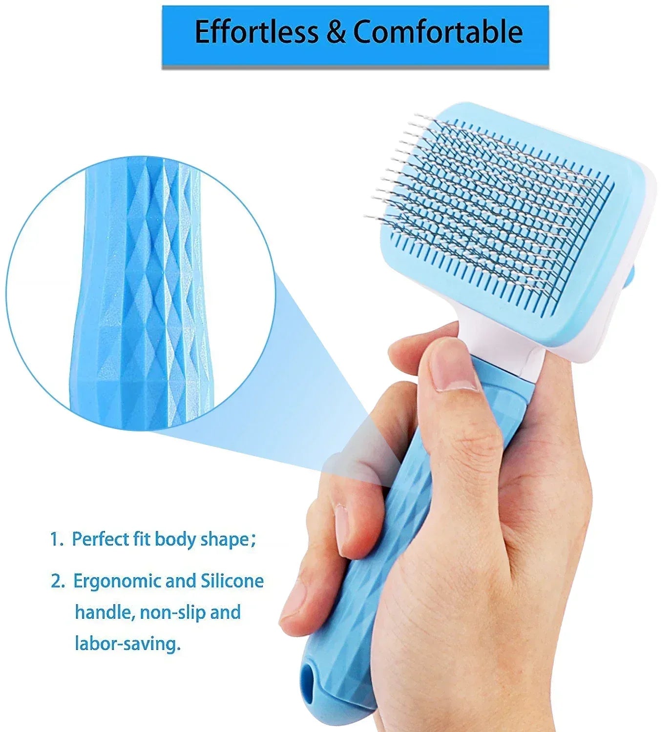 Dog Hair Remover Brush Cat Dog Hair Grooming And Care Comb For Long Hair Dog Pet Removes Hairs Cleaning Bath Brush Dog Supplies - Urbizia