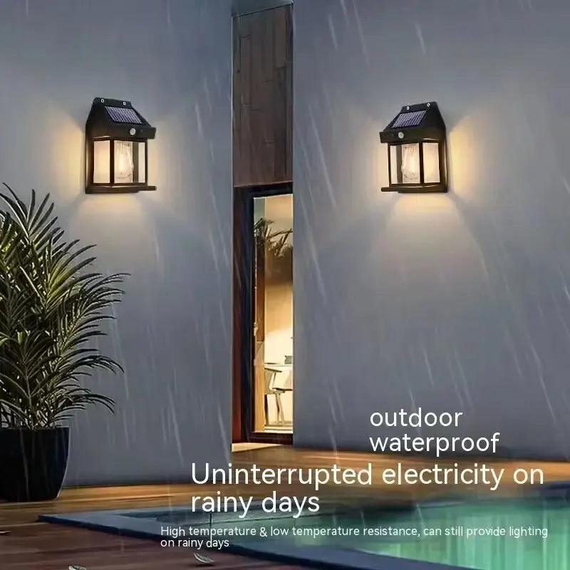 Powerful Solar Wall Light Outdoor Waterproof LED Lamp House Garden Fence Decoration Light Sensor Solar Energy Wall Lantern LED