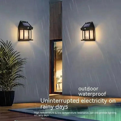 Powerful Solar Wall Light Outdoor Waterproof LED Lamp House Garden Fence Decoration Light Sensor Solar Energy Wall Lantern LED