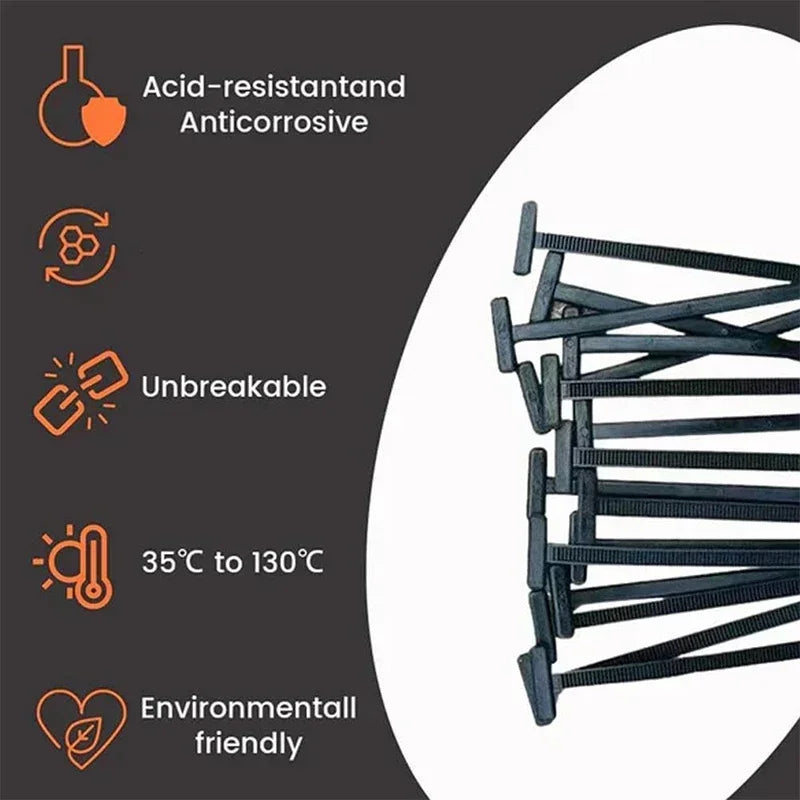 Nylon Cable Tie Buckle Fixed Through The Core Nail Cable Tie Buckle Mudguard Fender Inner Lining Trunk Buckle  Outdoor Camping