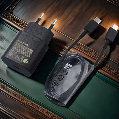 Original Samsung 25w Charger Type C Super Fast Charge Adapter For Galaxy A12 A13 A14 A23 F12 F14 A90 S10 5G Note 10+ Cable - Urbizia