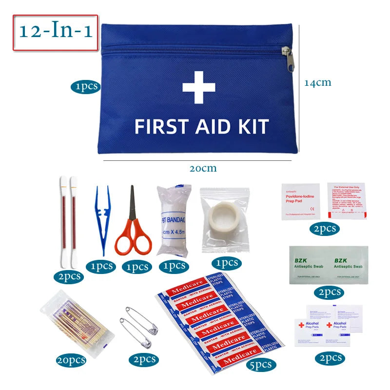 50pcs Set Portable First Aid Kit Red Car Emergency Kit Accessories For Home Family Travel Outdoor Emergency Medical Treatment