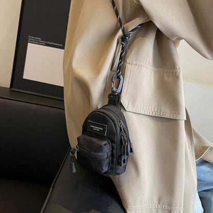 Mini Coin Purses Men Women Couples Crossbody Bag Portable Wallets Earphone Key Shoulder Bags Hip Hop Casual All-match Newest