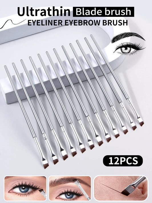 12‑Piece Super Thin Eyeliner & Eye Makeup Brush Set