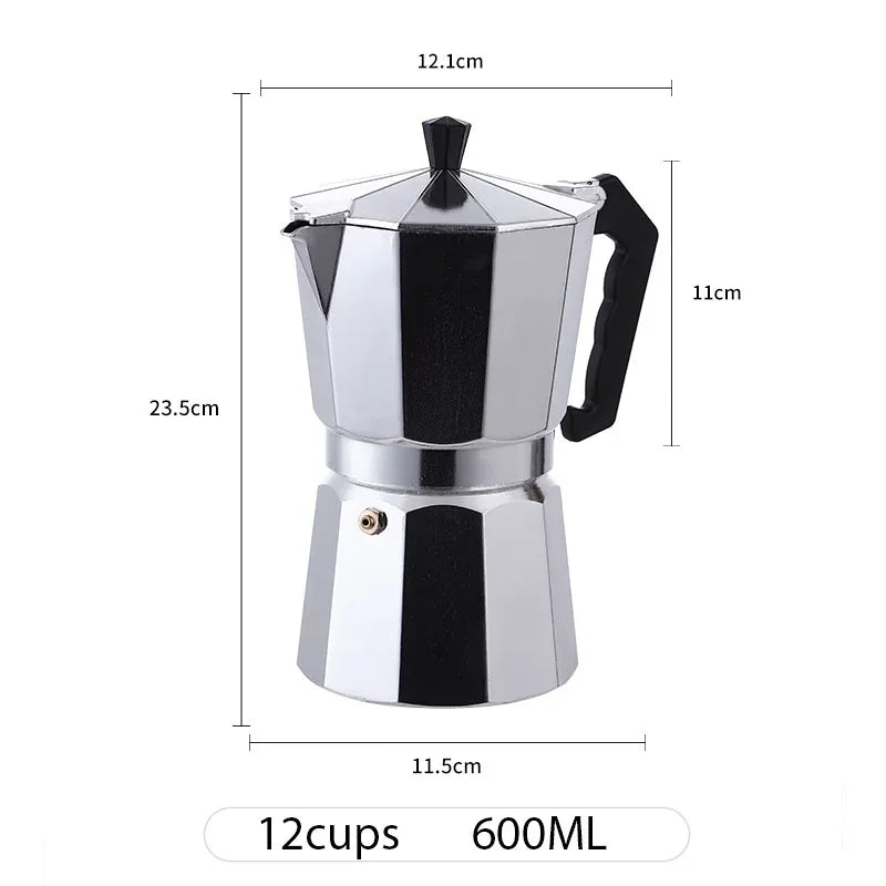 Octagonal Moka Coffee Kettle Latte Percolator Espresso Pot Home Office Travel Outdoor Camping Tableware ﻿Aluminum Coffee Tea Pot
