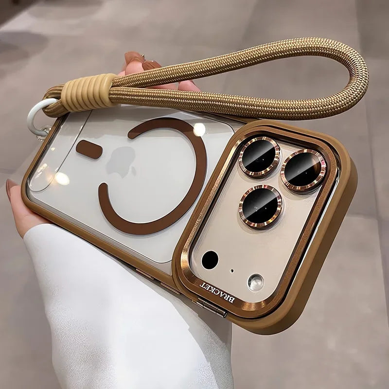 MagSafe Camera Bracket Wrist Strap Case for iPhone
