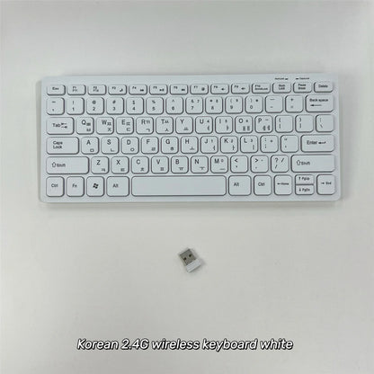 Korean 2.4G Wireless Keyboard and Mouse/Keyboard only Protable Mini Keyboard Mouse Combo Set For Notebook Laptop Desktop PC