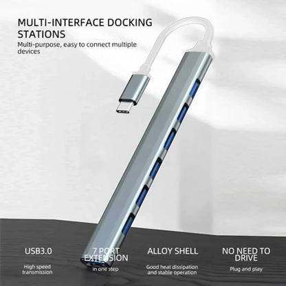 7-in-1 USB-C Hub with USB 3.0 Multi-Port Adapter