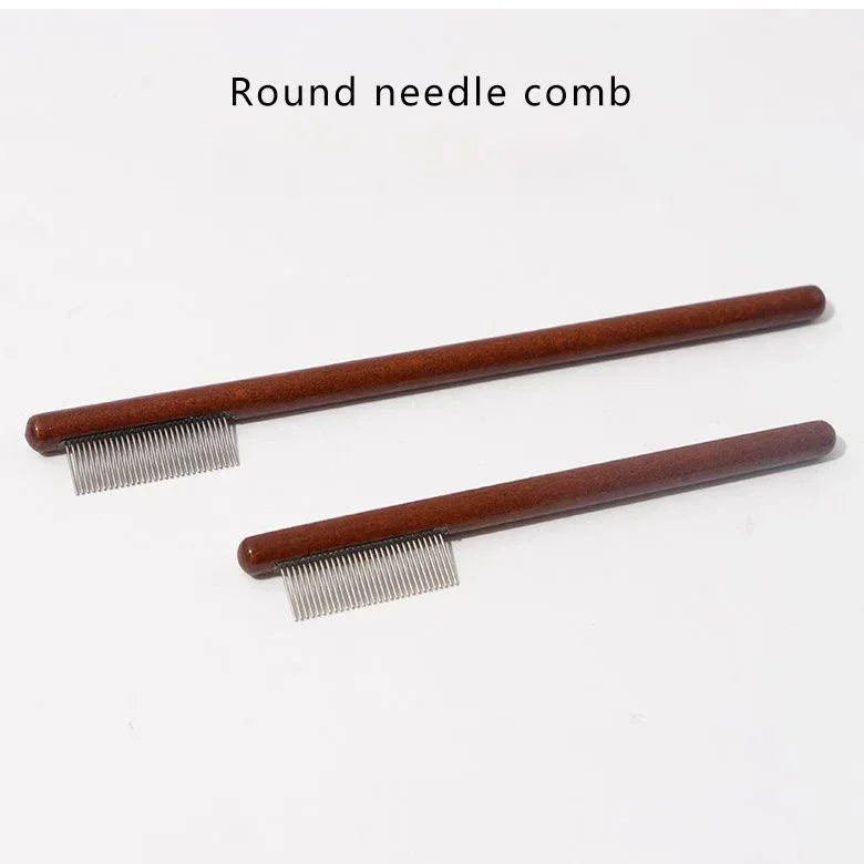 Pet Woodiness Facial Cleaning Comb Removes Tear Stains Eye-poop Comb Dog Hair Repair Scissors Cat Hair Comb Pet Clean Supplies - Urbizia