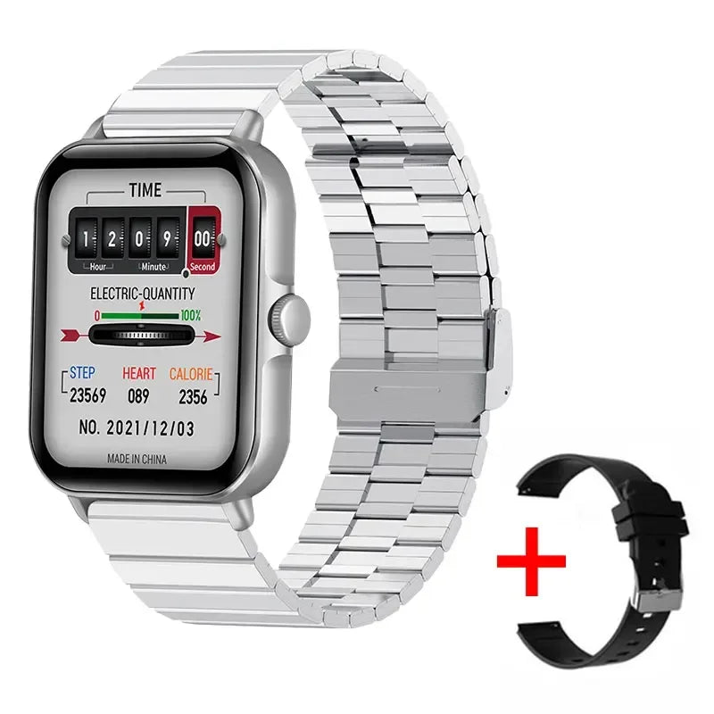 2025 2.01'' Smart Watch Bluetooth Call Play Music Smartwatch Fitness Clock Sport Waterproof Watches for Men Women iPhone Android - Urbizia