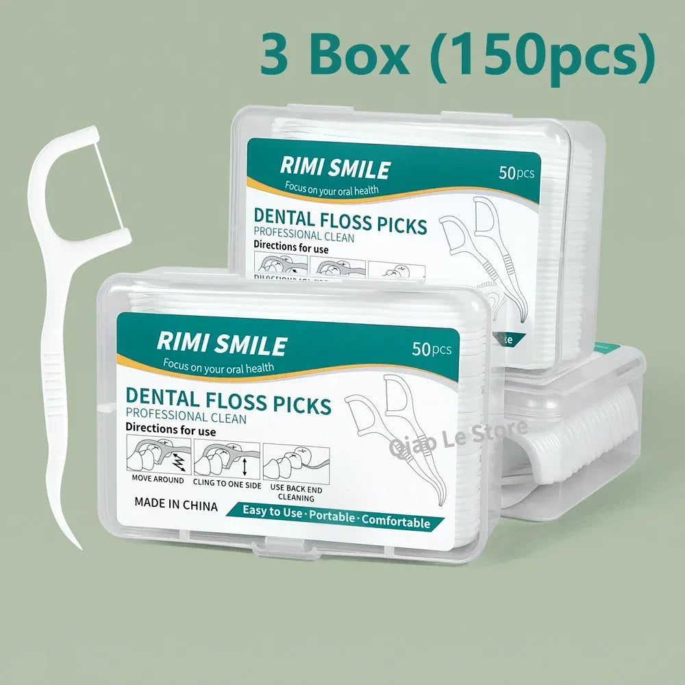 1/2/5/10 Box Portable Disposable Dental Floss Plastic Toothpick High-tension Dental Floss Stick Dental Floss Box ﻿Oral Care - Urbizia