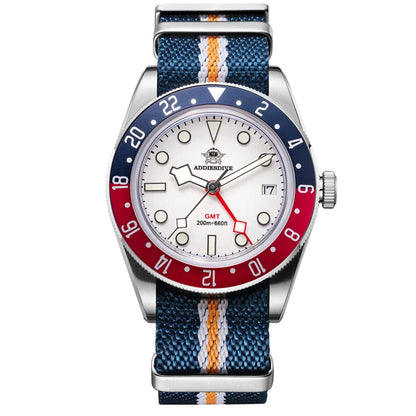 ADDIESDIVE Luxury GMT515-24H Men's Watch Diver 200m Bubble Mirror Glass BGW9 Super Luminous Stainless Steel Men's Analog Watches