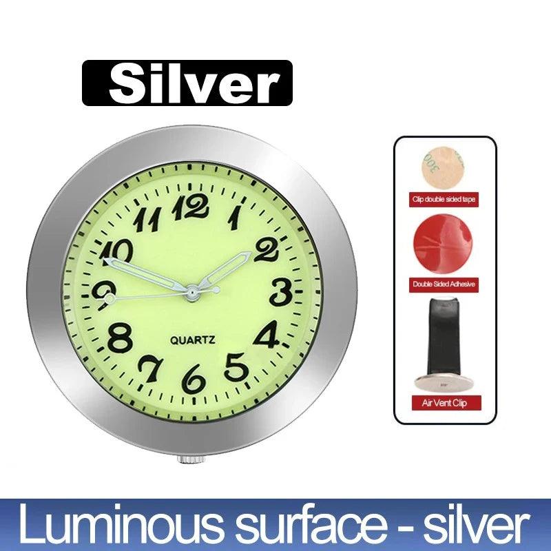 Car Clock Luminous Automobiles Internal Stick-On Mini Digital Watch Mechanics Quartz Clocks Auto Ornament Car Accessories Gifts