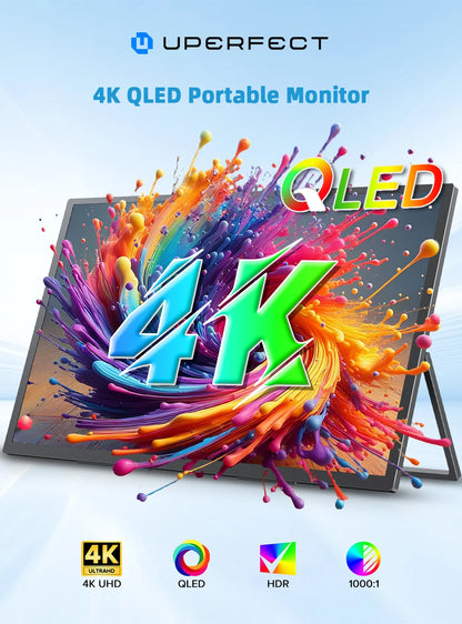 UPERFECT 18.4 inch 4K QLED Portable Monitor Gaming Computer Display Ultra-Slim Extend Screen For PS5/4 Switch Laptop PC Mac Xbox