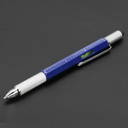 7 in 1 Multifunctional Pen Touch Screen Stylus Capacitive Pen with Screwdriver Ruler Levelgauge Refillable Ballpoint Pencil Tool - Urbizia