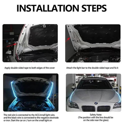 Dynamic LED Car Hood Light Strip – IP68, 150 or 180cm