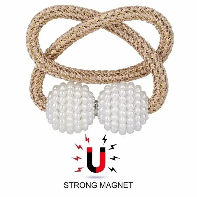 4/2Pcs Pearl Magnetic Curtain Clip Curtain Holders Tie Back Buckle Clips Hanging Ball Buckle Tie Back Curtain Decor Accessorie