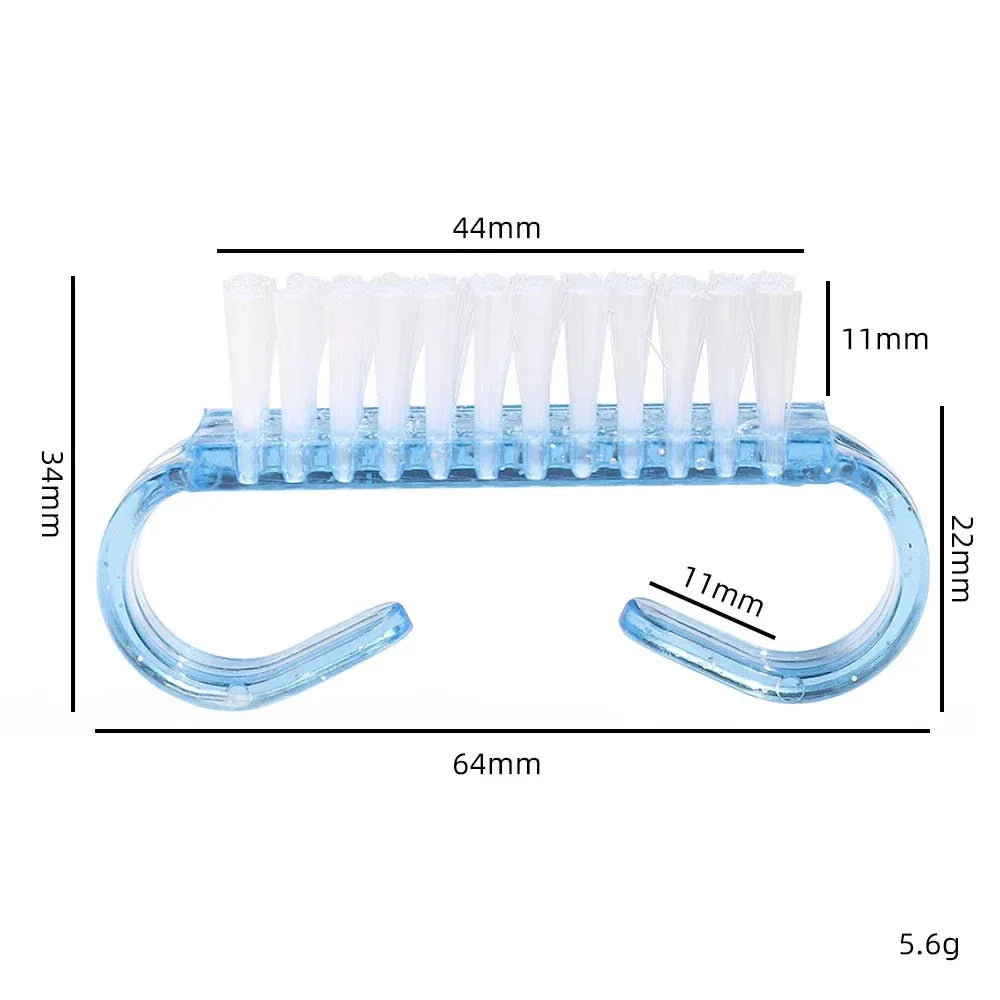 10/1Pcs Plastic Nail Brushes Mix Color Nail Hand Scrubbing Cleaning Brush Dust Cleaner Nail Art Manicure Soft Remover Tools