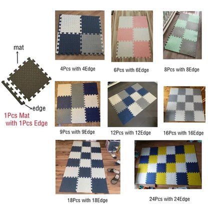 16pcs Foam Baby Play Mat – Interlocking Puzzle Floor Tiles - Urbizia