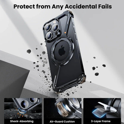 Z Shape Metal Case for iPhone 16 Pro Max