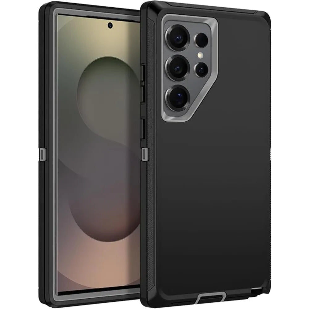 Heavy Duty 3-Layer Armor Protection Phone Case For Samsung Galaxy S26 S25 S24 S23 S22 Ultra Plus Matte Impact Resistant Cover