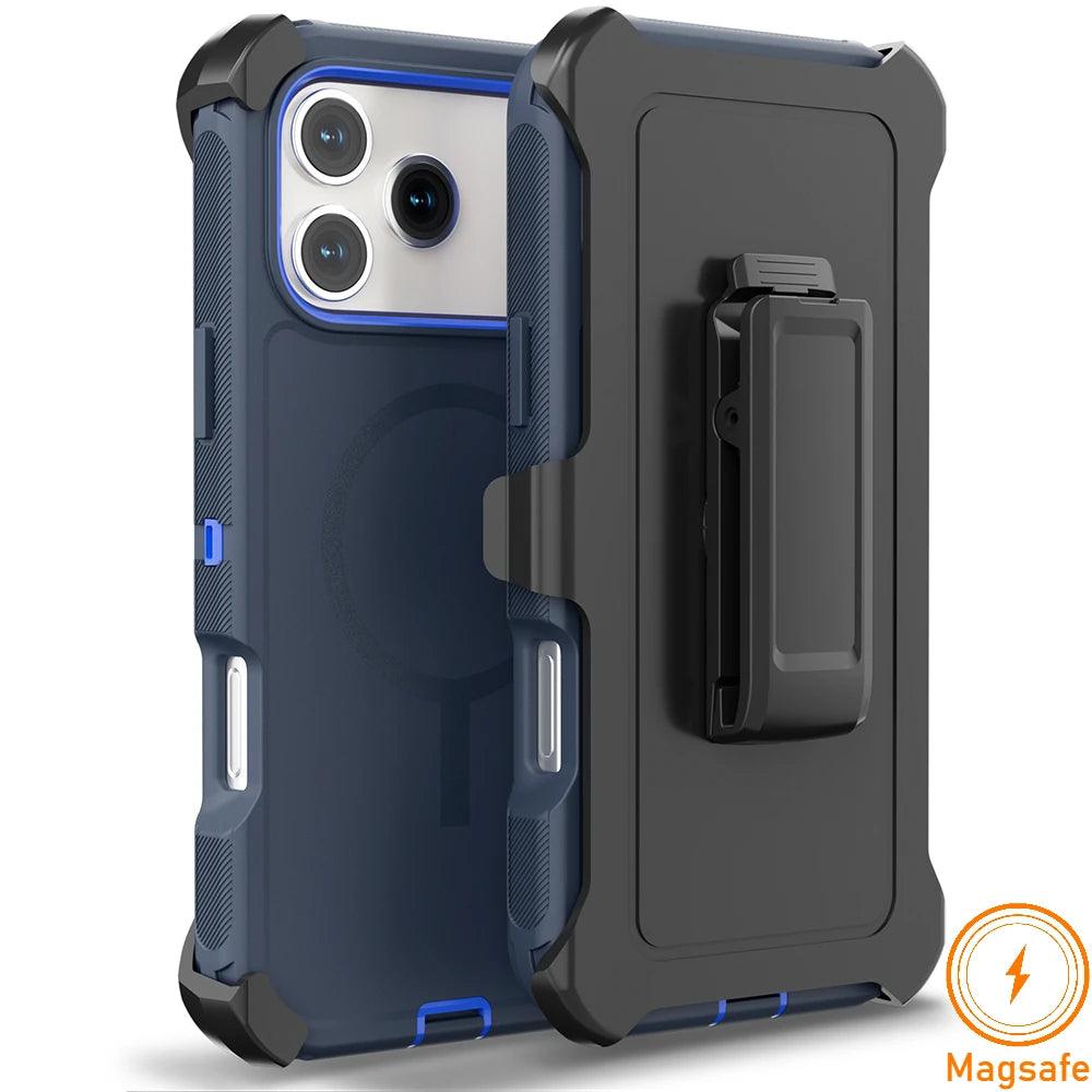 Armor Defender Magnetic iPhone Case with Belt Clip – MagSafe Compatible