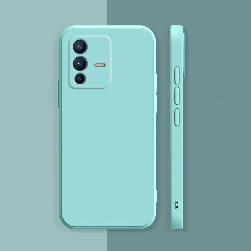 Soft Square Liquid Silicone Case for VIVO V23 Pro V23E V23Pro 5G Luxury Original Camera Protection Couples Cover Ultrathin Funda